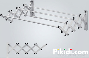 Collapsible Adjustable Wall Mounted Cloth Hanger – 70cm
