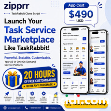 Taskrabbit Clone Over Custom Development ($490 Flat)